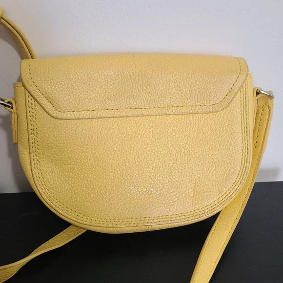 3.1 Phillip Lim Pashli Leather Saddle Crossbody Bag Yellow - Picture 3 of 13